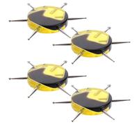 SUPVOX 4pcs 6-in-1 Circular Nail Dotting Tool Set for Nail Art and Clay Ergonomic Acrylic and Metal Design with Enhanced Precise Control for Professional Manicure