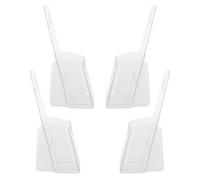 SUPVOX 4pcs A4 Size Acrylic Brochure Holder Stand Single-Layer Plastic Display for Trifold Leaflets Office Desk Document Organizer