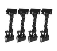 SUPVOX 4pcs Adjustable Paper Holder Double-Sided Paper Clip with Dual Head Design Plastic and Iron Material Black Color Versatile Rotation Function for Painting Office Use by Artists