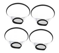 SUPVOX 4pcs Adjustable Pet Cone Collar for Puppies and Cats Transparent Elizabethan Neck Protector Anti-bite Wound Healing Collar with Protection Lightweight and Comfortable for After