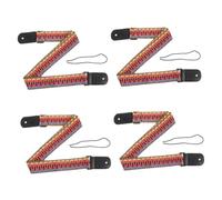 SUPVOX 4pcs Adjustable Woven Cotton Ukulele Strap Set Bohemian Embroidered Shoulder Belts for Ukulele Banjo Instrument Accessories