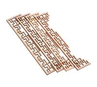 SUPVOX 4pcs Architectural Model Hanging Wood Onlays Wood Applique for Dollhouse Decoration Miniature Decoration Architectural Models Appliques Onlays for Dollhouse Furniture Frame Corner
