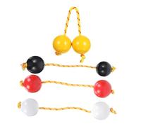 SUPVOX 4pcs Aslatuas Balls Hand Percussion Instrument African Kashaka Shaker Double Gourd Rhythm Maker for Parties Teenagers Adults Travel Friendly Compact Music Rattle