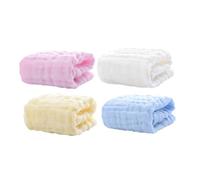 SUPVOX 4pcs Baby Cotton Washcloths Six-Layer Soft and Safe for Baby's Delicate Skin Machine Washable Burping Cloths for Special Occasion and Birthday Party