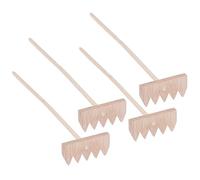SUPVOX 4pcs Bamboo Rake Tools for Zen Garden Decoration Sand Smoothing Rake for Landscapes Creative Crafts for Home Office Desk Accessories