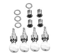 SUPVOX 4pcs Banjo Tuning Pegs Replacement with String Ferrules and Threaded Bushings Semi Closed Machine Heads for Stable and Reliable String Banjo Tuner Easy Install and Unload