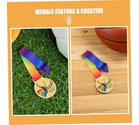 SUPVOX 4pcs Basketball Award Medals Gold with Neck Ribbon Fade Resistant Metal Prizes for School Leagues Community Events and Sports Competitions to Inspire Team Spirit and Recognize