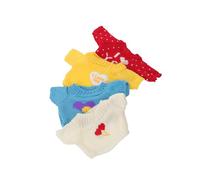 SUPVOX 4pcs Bear Doll Clothes: Heart Plush Toy Outfits - 30cm Stuffed Animal Sweater - Valentine Day Clothing for Bear Toys Baby Doll Playhouse Accessories