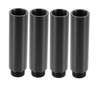 SUPVOX 4pcs Black Aluminum Alloy Mic Stand Extension Tubes 5/8 Inch Fit Different Microphones and Extend Boom Arm for Broadcast and Other Places