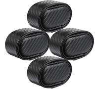 SUPVOX 4pcs Black Carbon Fiber Pattern Mini Watch Pillows with Leather Case Watch Display Cushions for Bracelets and Jewelry for Storage and Display