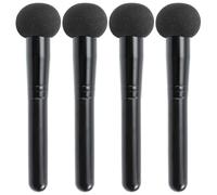 SUPVOX 4pcs Black Mushroom Makeup Puff Soft Hydrophilic Non-latex Cosmetic Puff for Wet and Dry Use, Skin-friendly and Versatile Makeup Brush Accessory for Face Blending