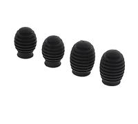 SUPVOX 4pcs Black Silicone Spiral Drumstick Covers 7a 5a Mute Protective Caps for Acoustic and Electric Drumsticks, Drum Accessories for Practice and Performance