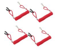SUPVOX 4pcs Boat Engine Safety Harness Cord with Wrist Strap Emergency Kill Stop Lanyard for Outboard Motors Tpu Engine Safety Tether for Quick Shutdown