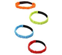 SUPVOX 4Pcs Bright Elastic Legged Race Bands for Parent Interaction Teamwork Training Game Props with Convenient Strap Closure for Outdoor Party Fun