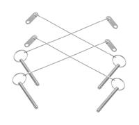 SUPVOX 4pcs Carbon Steel Safety Lock Pins with Spring Loaded Automatic Reset Quick Release Cotter Pins for Deck Hardware Bimini Tops Vehicle Equipment