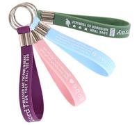 SUPVOX 4pcs Cartoon Bible Scripture Keychains Silicone Inspirational Key Rings for Backpack Party Favors Religious Novelty Decoration