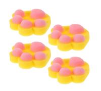 SUPVOX 4pcs Cartoon Cat Claw Bath Loofah Set - Soft Exfoliating Sponge for and Shower, Cute Bath Sponge Suitable for Newborns and ’s Bathing