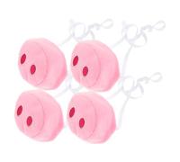 SUPVOX 4pcs Cartoon Pig Nose Cosplay Accessories Cloth Animal Noses for Halloween Party Carnival Portable and Pig Costume Props for Group Role Play