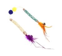 SUPVOX 4pcs Cat Toys for Indoor Cats Rattan Stick Chew Toy Silvervine Kitten Dental Teething