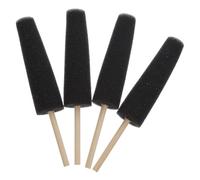 SUPVOX 4pcs Ceramic Sponge Stick Pottery Sponge on Stick for Artists Black Surface Protection Repair Wooden Handle Tools for Ceramic Surfaces and Clay Pieces Artistic Journey Wheel