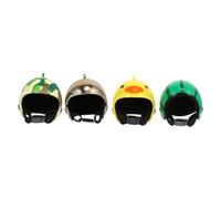 SUPVOX 4Pcs Chicken Helmet Hen Hat Helmet Protective Caps Plastic Cool Creative Stylish Design 1.57X1.97X1.57 Inch Prevent Sunshine Protect Heads for PET Chickens Birds