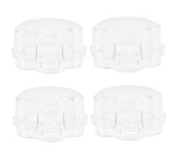SUPVOX 4pcs Childproof Gas Stove Burner Covers and Oven Knob Protector Plastic Replacement Safety Guard for Children and Pets Kitchen Safety