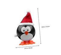 SUPVOX 4Pcs Clockwork with Red Hat for Christmas Non Toxic Portable Holiday Decoration and Childhood Playset for Boys