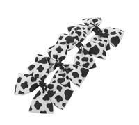 SUPVOX 4pcs Cow Print Hair Bow Clips for Boy Girl Soft Non-irritating Ribbon Alligator Barrettes Easy Clean Hair Accessories for Little Birthday Outings