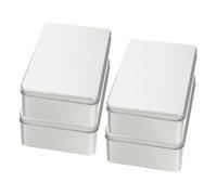 SUPVOX 4pcs Dice Storage Boxes with Liners High-Grade Iron Tin Containers for Dice and Small Accessories for Travel and Home Organization