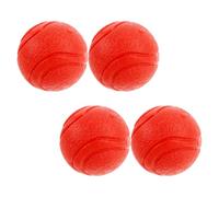 SUPVOX 4pcs Dog Rubber Balls 5cm Solid Chew Balls for Small Puppies and Cats for Teething and Training