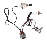 SUPVOX 4pcs Electric Guitar Wiring Harness with Large Electronics and Way Toggle Switch Chrome Plated Control Plate for Easy Installation and Stable Performance