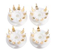 SUPVOX 4pcs Electronic Tube Holder Vacuum Tube Base Plated Socket for Audio Supplies Suitable for Amp and Compatible Scenarios