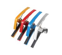 SUPVOX 4PCS Folk Guitar Capo Tuner Clamp with Picks for Acoustic Ukulele Mandolin Violin Banjo Quick Release Scratch-resistant Metal Key Clamp