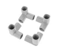 SUPVOX 4pcs Furniture Grade PVC Tee Fitting and Elbow Corner Connector for Playpen Indoor Outdoor Safety Steel Pipe Three-Way Joint Tent Connection Tee for Secure Fence Assembly Light
