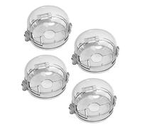 SUPVOX 4Pcs Gas Cooker Safety Cover Stove Knob Protector Easy to Install Kitchen Gas Cover High Temperature Resistant Stove Covers for Safety and Adult Access