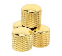 SUPVOX 4pcs Gold Top Hat Guitar Knobs Metal Volume Tone Control for Electric Bass Replacement Precise Adjustment Enhanced Sound Control Complete Upgrade Accessory