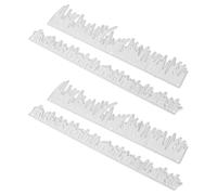 SUPVOX 4pcs Grass Edge Metal Die Cuts Embossing Die Cut Carbon Steel Silver with Consistent Sharpness Effortless Operation Creative Nature-Inspired Design for Office Settings and Creative