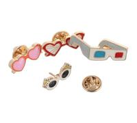 SUPVOX 4pcs Hawaii Series Brooch Pins Set, Alloy Material, Beach Style and Chic Design, Attractive and Eye-catching Accessories for Casual Style Clothes and Decor Use Assorted style
