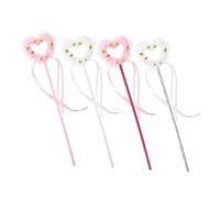 SUPVOX 4Pcs Heart Fairy Wand Glowing Performance Props for Funny Fairy Stick for Parties Birthdays and Creative Play