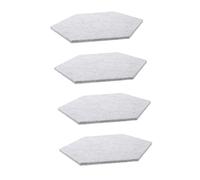 SUPVOX 4pcs Hexagon Soundproofing Mats Felt Wall Decoration Pads Silver Grey Sound Insulation Pads for Home Office Acoustic Noise Reduction