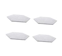 SUPVOX 4pcs Hexagonal Acoustic Panels Sound Insulation Felt Mats Silver Grey Soundproof Wall Tiles for Home Office Ktv Soundproofing