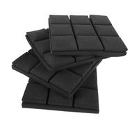 SUPVOX 4pcs High-density Flame-retardant Black Mushroom-head Sound Absorbing Panels 25x25x5cm Acoustic Foam Sound Proofing Foam for Recording Studio and Indoor Noise Reduction