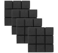 SUPVOX 4pcs High-density Flame Retardant Mushroom Head Sound Absorbing Foam Panels 25x25x5cm Black Acoustic Soundproofing Mat for Studio and Indoor Noise Reduction