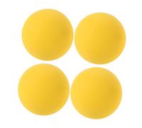 SUPVOX 4pcs High Elasticity Rubber Rebound Balls Yellow Hollow Mini Bouncing Sports Training Balls for Baseball Practice Soft Bounce Reaction Training
