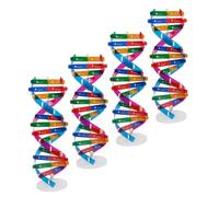 SUPVOX 4pcs Human Genes Double Helix Structure Model DIY Molecular Dna Educational for Classroom and Home Teaching Interactive Genetics Assembly Kit
