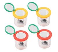 SUPVOX 4pcs Insect Observation Cage with Magnifying Viewer Box Portable Outdoor Bug Collector for Childrens Nature Exploration and Science Learning Lightweight and Compact Design