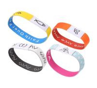 SUPVOX 4pcs Inspirational Nfc Bible Bracelet for Women and Youth with Snug Fit and Programmable Interactive Scripture Access, Stylish Cloth Wristband for Church Activities and Sunday