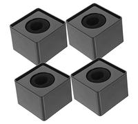 SUPVOX 4pcs Interview Microphone Flag Station for Wireless Mic Holder Durable Square Black Mic Stand Covers for Tv Broadcast Hosting Speech and Singing Use