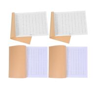 SUPVOX 4pcs Inventory Tracking Ledger Book - Blank Grid-lined Accounting Journal with Vertical Double-sided Horizontal Pages - Financial Tracking Business Expense Log for Small Business