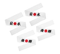 SUPVOX 4pcs Japanese Samurai Headbands for Men, Ninja Karate and Cooking Chef Wraps, Japanese Hairbands for Sushi Party, Sports and Kitchen Accessories